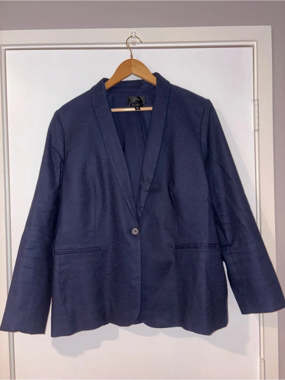 J. Crew Single-Button Park Blazer in Navy